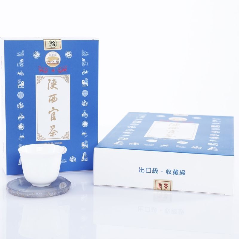 Jingyang FuTea αυθεντικό Shaanxi μαύρο τσάι 500g Κατάλληλη αποθήκευση για την πρώτη κατηγορία φύλλα τσαγιού σακούλες και σκόνη σε ένα